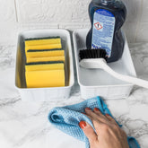 Aufbewahrungskörbchen WEIß Rattan-Optik - klein 19.5x13x6cm - LEBENSMITTELECHT Ordnungskorb Ordnungsbox Schubladenorganizer Schublade Organizerbox Ordnungssystem